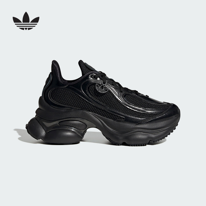 adidas阿迪达斯三叶草「浮蝶鞋」25冬女OZVENUZ厚底运动鞋JS2468