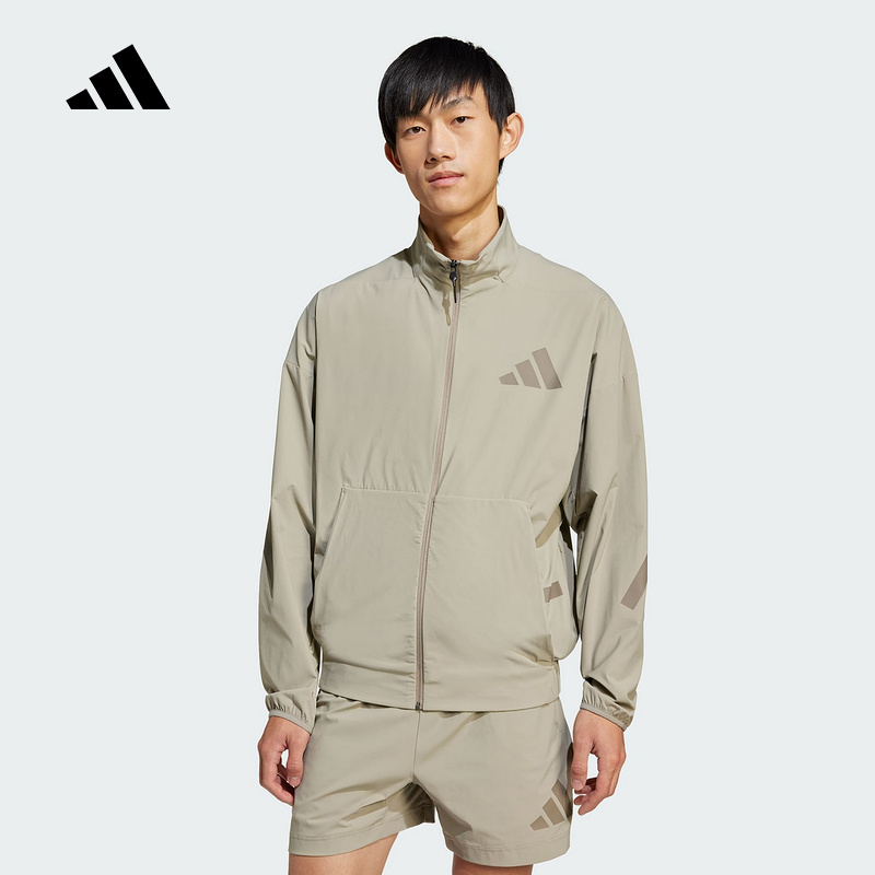 adidas阿迪达斯「真治愈」系列凉感外套2025秋男梭织夹克 JN9028