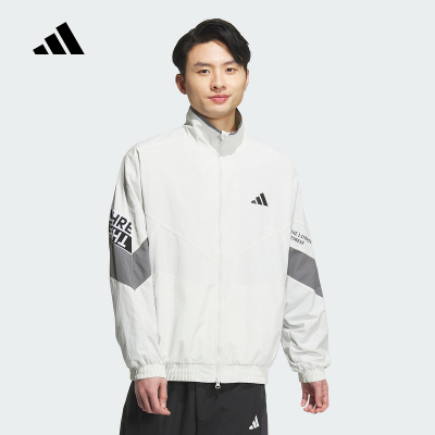 adidas阿迪达斯潮流立领外套2025秋男撞色宽松拉链梭织夹克KA1264