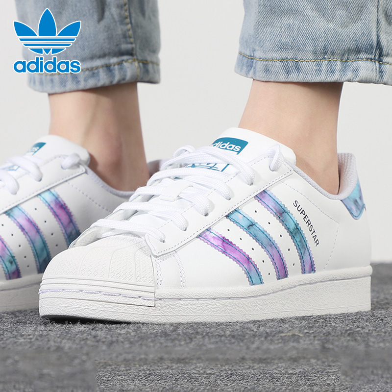 阿迪达斯三叶草板鞋女鞋贝壳头运动鞋休闲鞋小白鞋GZ57
