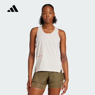 adidas阿迪达斯H.KOUMORI联名跑步工字无袖T恤2025秋女背心JL6917