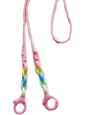 带子链条麻绳挂绳女士麻花面罩东