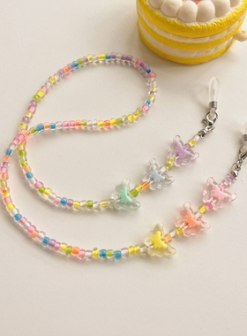 镜链口罩链环扣防丢链墨镜小蝴蝶