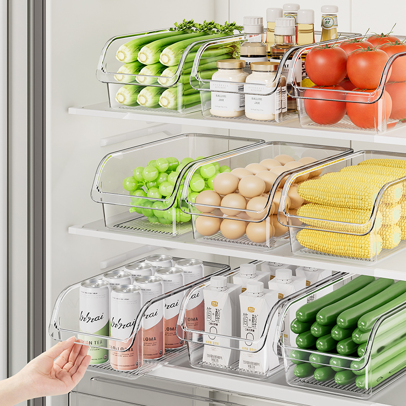 冰箱收纳盒食级保鲜盒水果鸡蛋抽屉盒厨房用饮料架储物整理
