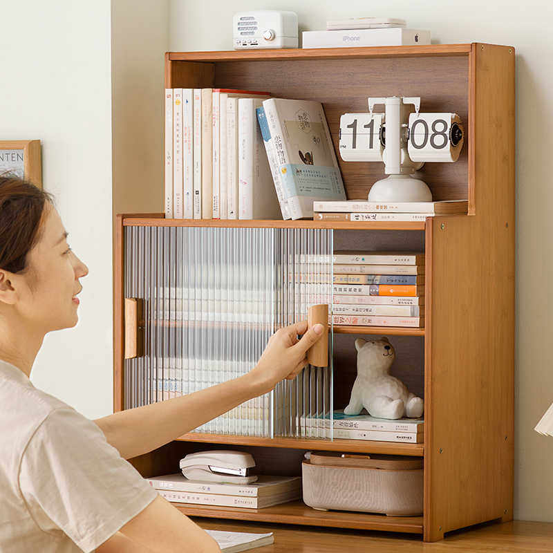 桌面书架置物架书柜书桌上收纳儿童阅读架办公桌简易客厅卧室