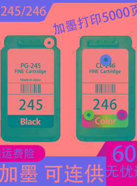 佳能245墨盒连喷易加墨MG2920 2420 2520 3022MX492 TS3120打印机