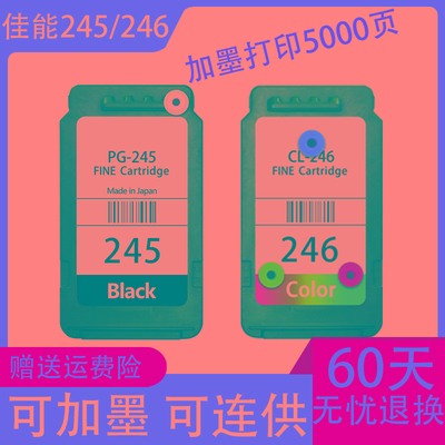 佳能245墨盒连喷易加墨MG2920 2420 2520 3022MX492 TS3120打印机
