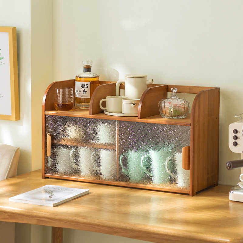 餐桌收纳神器桌面置物架零食架子双层杯架水杯饭桌台面厨房餐