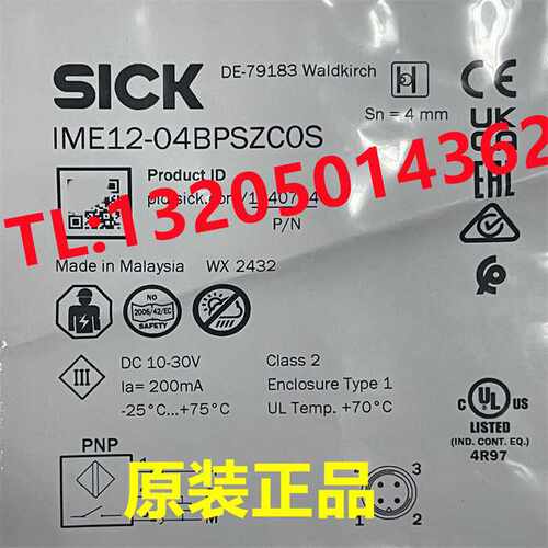 1040764 IME12-04BPSZC0S 西克SICK电感式接近传感器开关全新原装