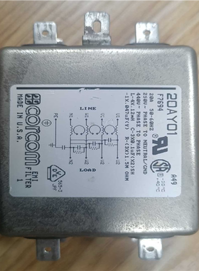 【汇生】TE泰科corcom三相四线滤波器20AYO1 F7694抗【议价】