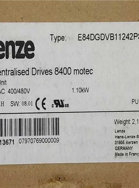 （议价）nze E84DGDVB11242PS 变频器 DHL/