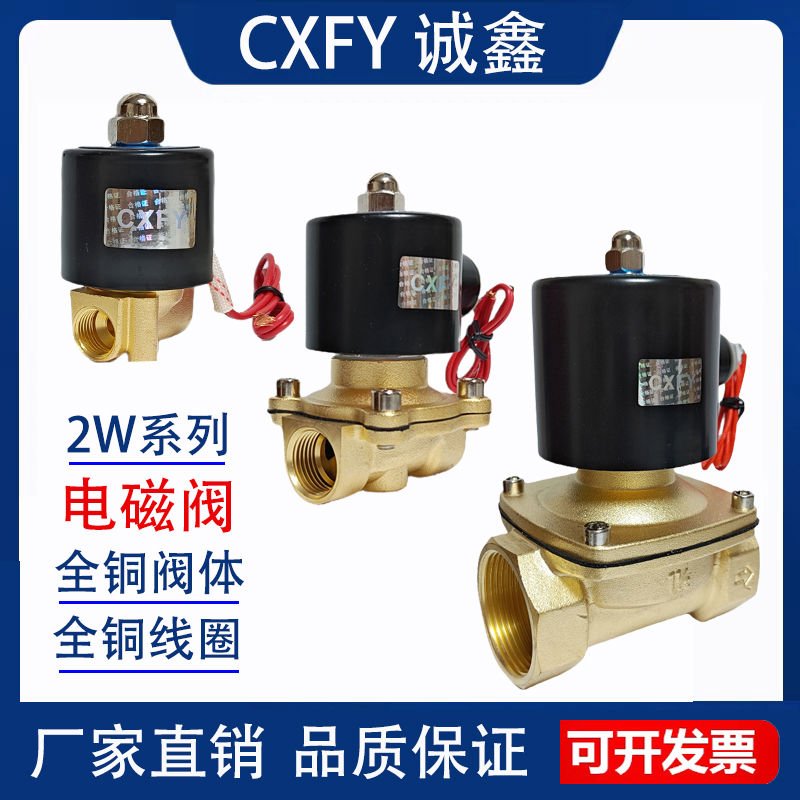 CXFY防水节能不发热电磁阀水阀气阀4分1寸长时间通电220V 24V 12V