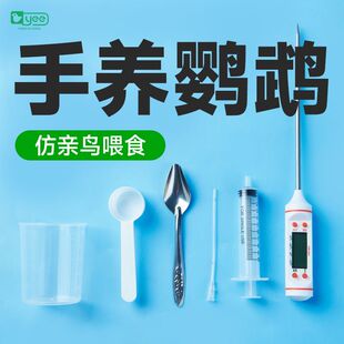 yee鹦鹉喂奶工具射器专用勺子幼鸟奶粉温度计针管喂食器刻度杯