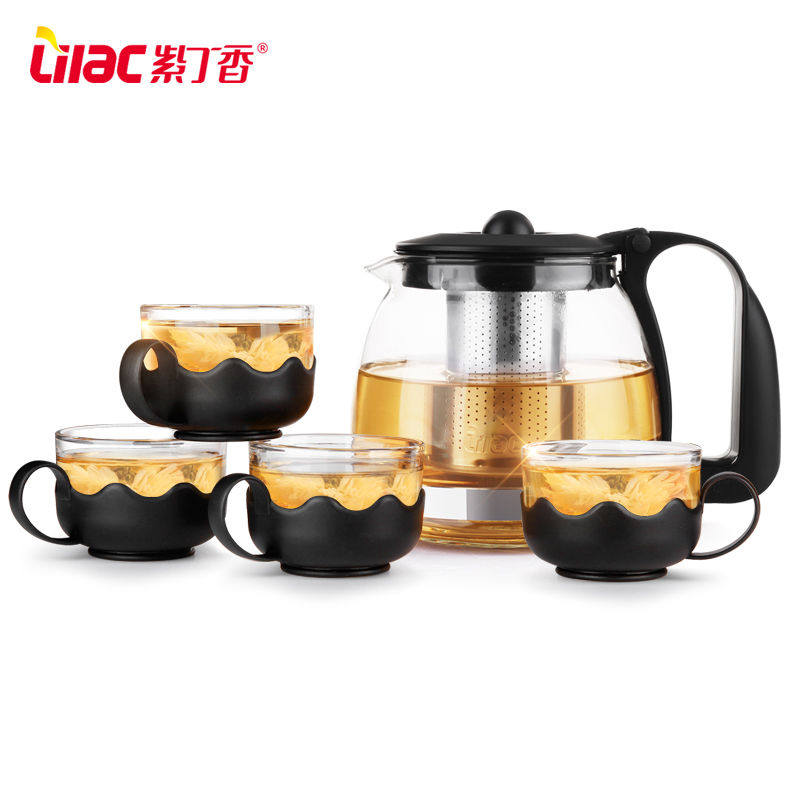 耐热玻璃茶壶家用茶吧机红茶具套装花茶壶茶水杯过滤泡茶壶冲茶器