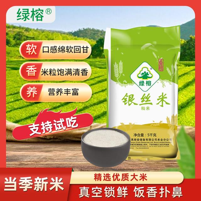 【猫牙米升级版】银丝米5KG长粒米当季新米真空包装香米香软香1