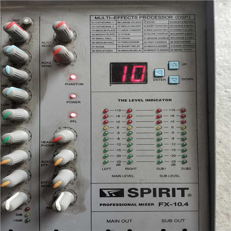询价-~原装英国声艺SPIRIT FX-10.4专业家用舞台调音台十