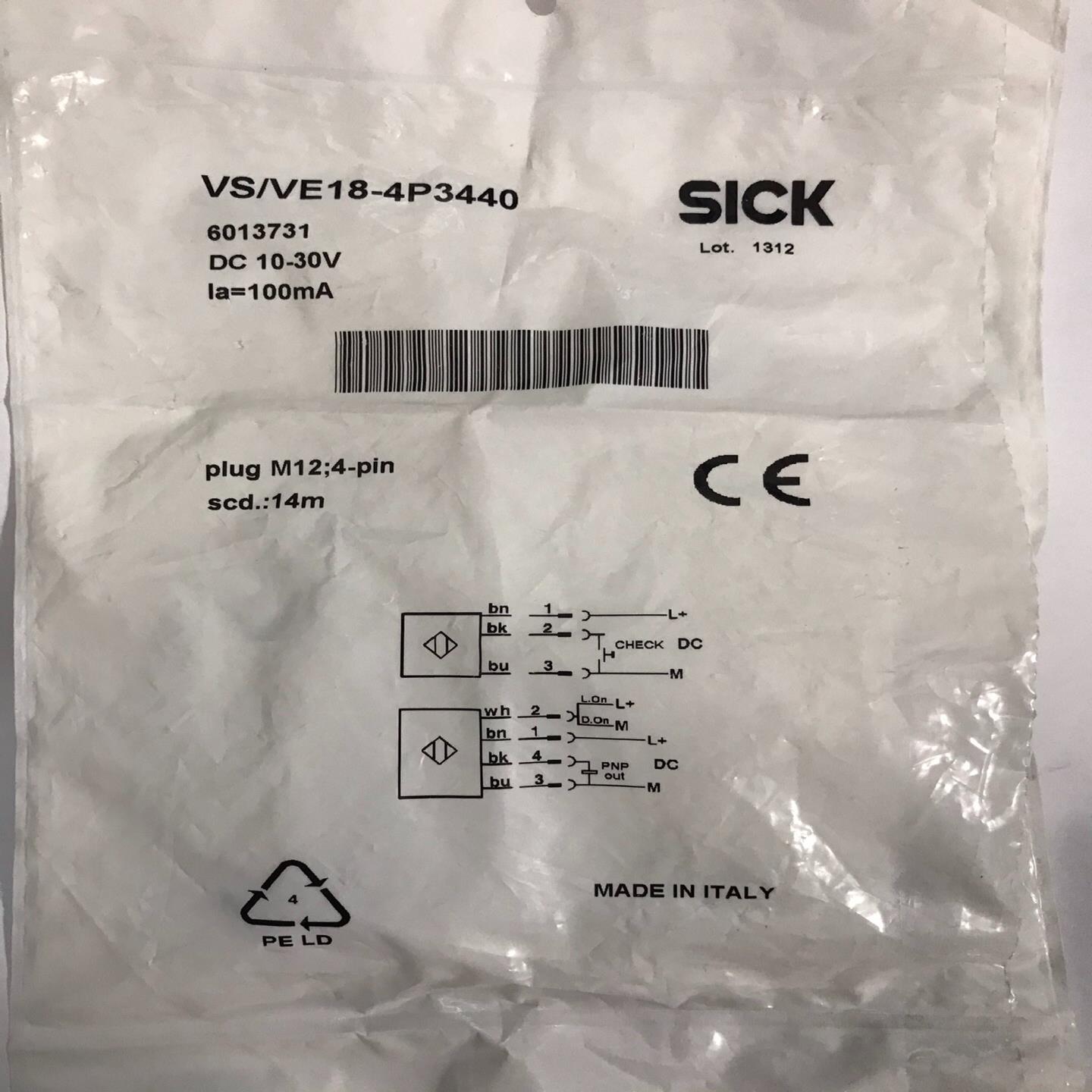 西克传感器 VSVE18-4P3440产品号601373议价