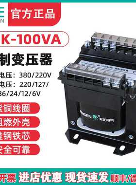 TENN天正 BK-100W100VA机床控制变压器380220110 36 24126V全铜