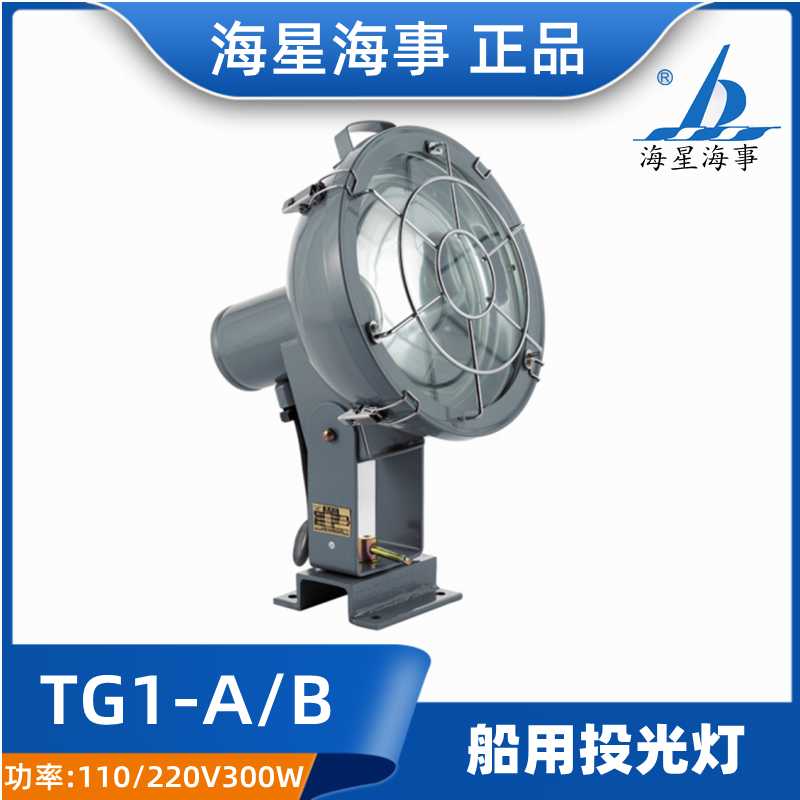 海星TG1/TG2-A/B船用户外钢质防水防腐白炽投光灯500W300W CCS证