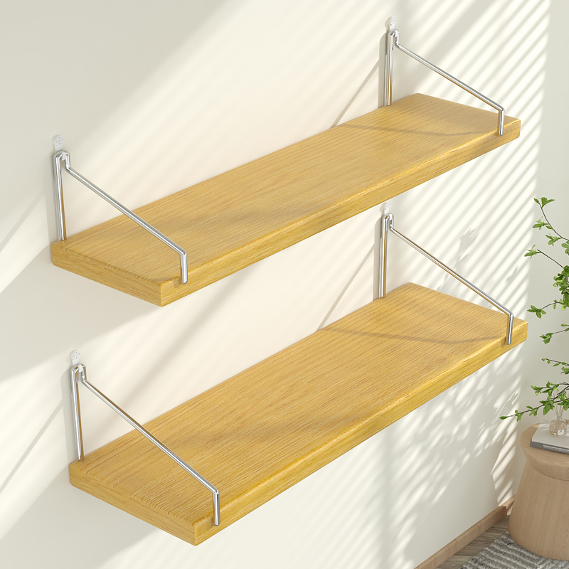 墙上置物架免打孔墙面壁挂床头收纳宿舍悬空书架路由器放置架子板