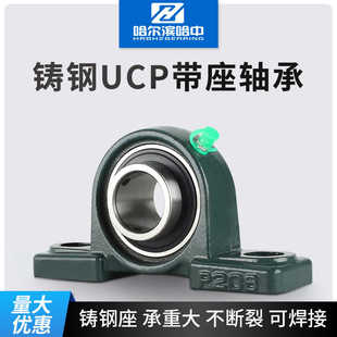铸钢外球面带座轴承UCP204 205 206 207 208 209 210 211 固定座