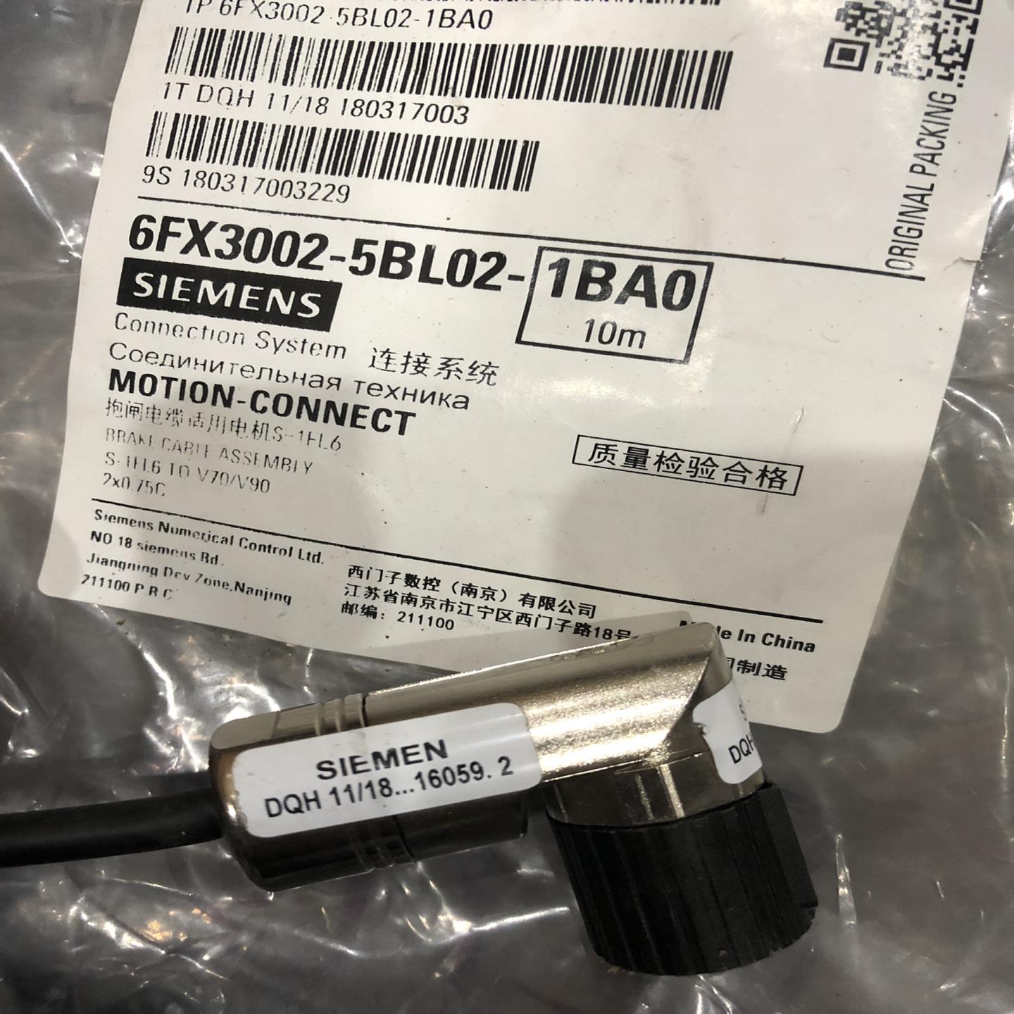 议~6FX3002-5BL02-1BA0-10M伺服电机线