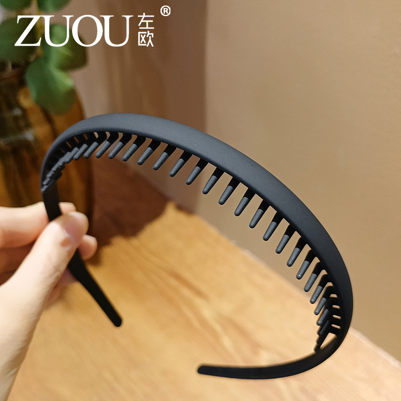 洗脸发箍女敷面膜带齿防滑压发碎发发带女款黑色发卡头发头箍头饰
