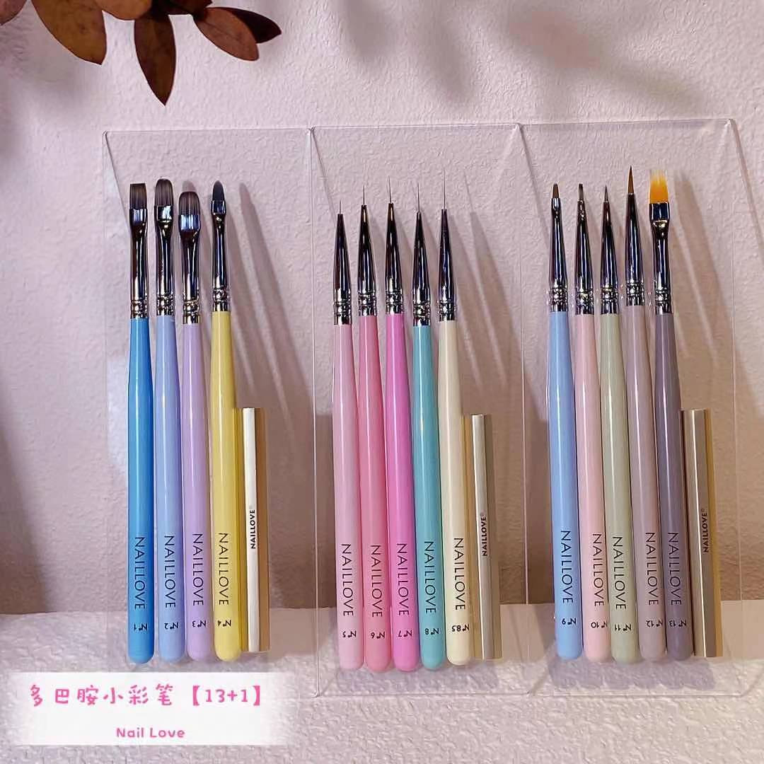 NAILLOVE美甲笔刷套装光疗笔拉线笔彩绘笔法式笔全套工具套装