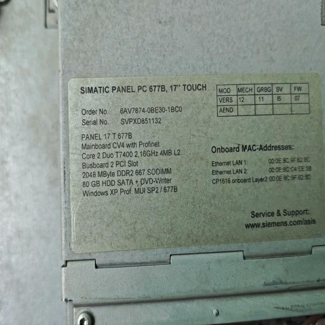 （议价）子PC677B工控机6AV7874-0BE30-1BC0