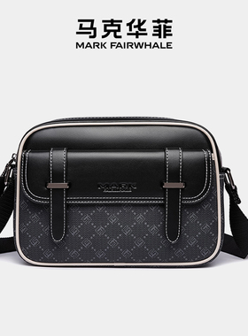Mark Fairwhale/马克华菲商务单肩包男士斜挎背包通勤休闲邮差包