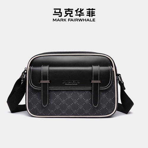 马克华菲商务单肩斜挎邮差包