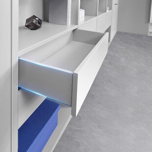 DTC东泰隐藏阻尼缓冲抽屉滑轨托底导轨(SS80系列)用于16-19mm侧板