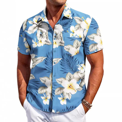 3D digital printed beach casual shirt 3D数码印花沙滩休闲衬衫