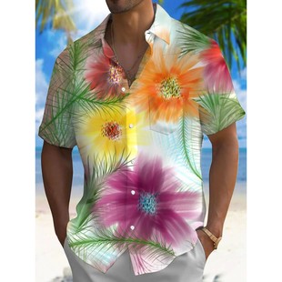 3D数码印花男士系扣开衫3D digital printed button up cardigan