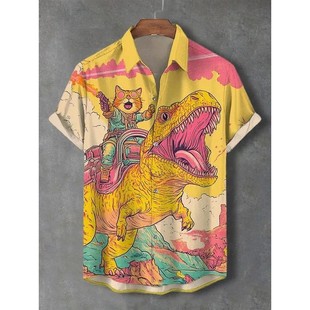 3D数码印花宽松开衫  3D digital printed loose button cardigan