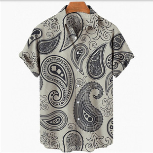 3D animal digital loose button shirt  3D动物数码宽松纽扣衬衫