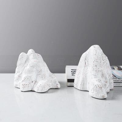 新式书档办公书饰房书靠PWU书柜品摆件样板间室民宿创意假山中艺