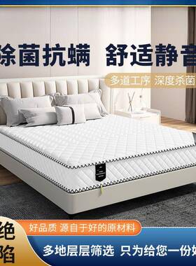 席梦思簧床垫胶椰棕20c乳m加厚经型1.8弹CICm床2米双人软硬济两用