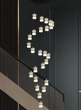 新l款全光谱325护眼吊别灯墅民宿复式oft公寓d现代极简le楼梯吊灯