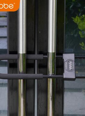 YV密码u型锁挂3锁玻CX-TU璃防水防锈u形锁门锁家5用加门长密码防