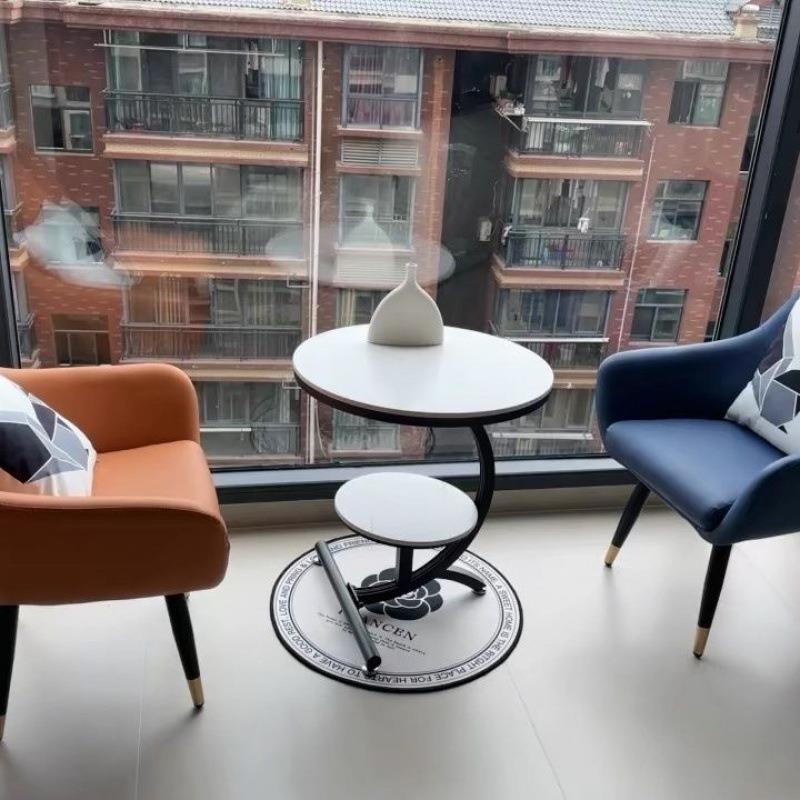 Zy台茶桌椅一PZQ桌二椅三几件套户桌椅休闲外阳小茶几圆桌子沙发