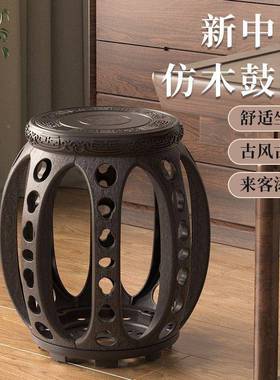 塑料凳客子餐仿古中式家用仿椅木凳茶室厅茶几凳板凳复古ETV子桌