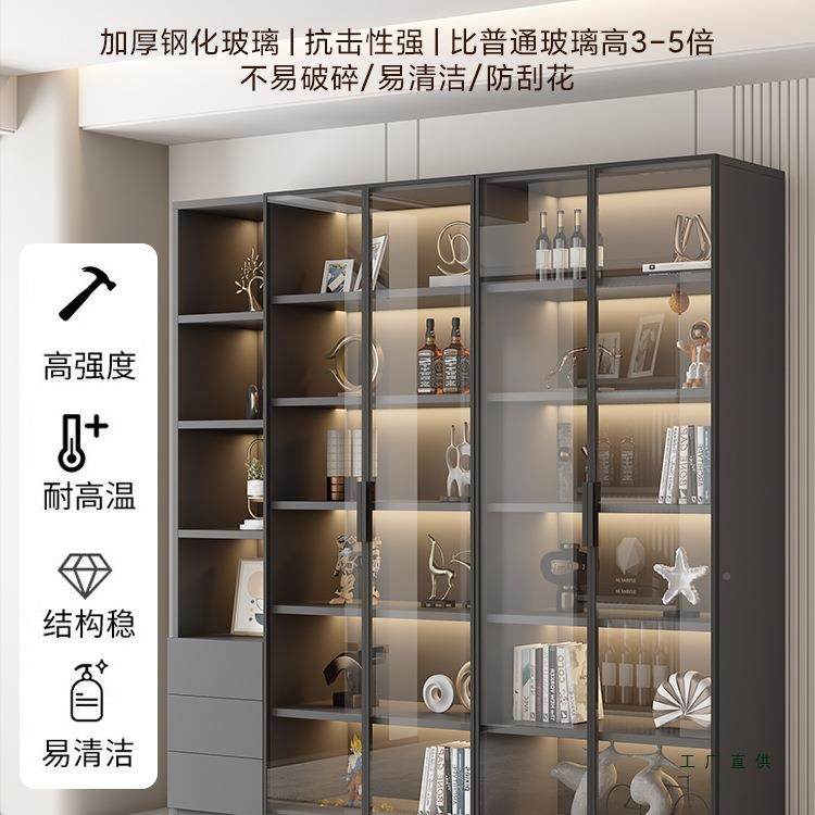 书柜家用带玻璃到门客墙厅一体整现代轻奢定制储物柜顶书架OHI展,鲜花速递/花卉仿真/绿植园艺,割草机/草坪机,淘宝优惠券,粉丝福利购,淘宝优惠卷