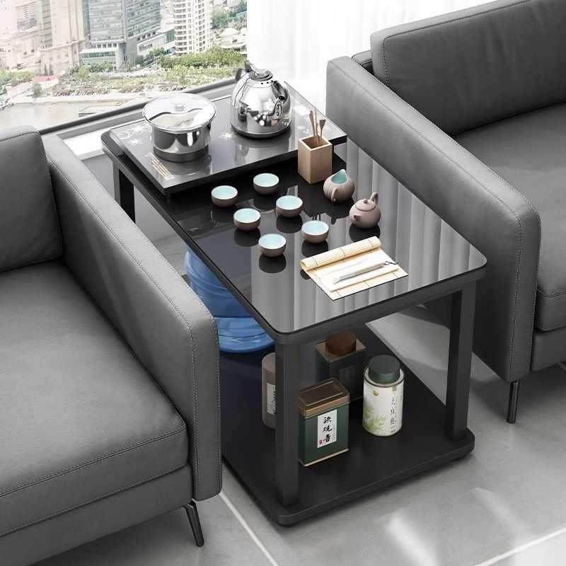 沙发间边几烧水台客XGO厅家钢用台可移中动小茶几简约茶化玻璃小