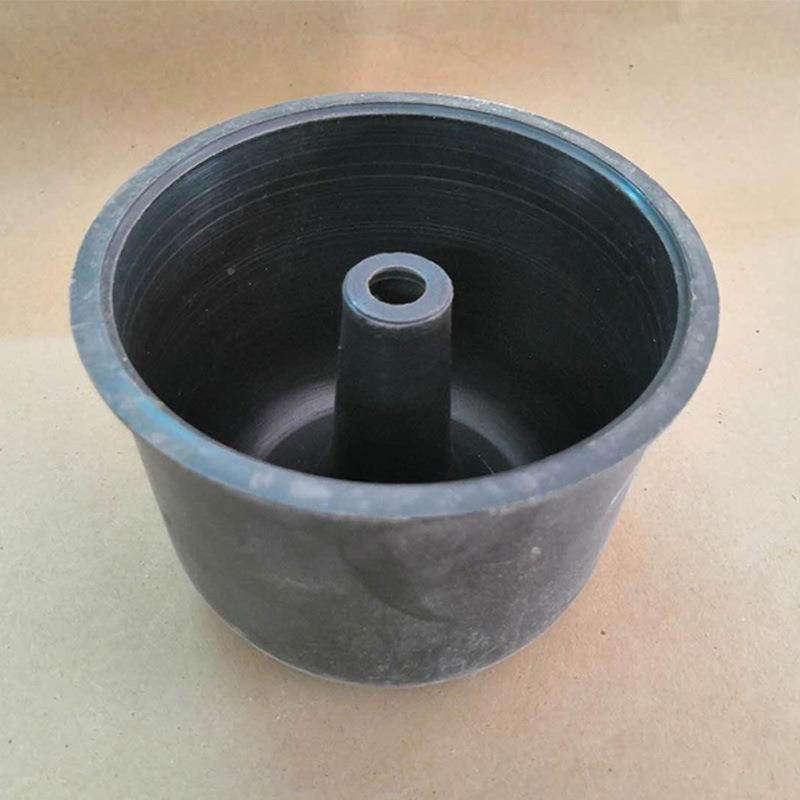 咨询客服抛光专用橡机胶斗玛瑙天然黑胶石直桶抛光斗橡胶盘震机动