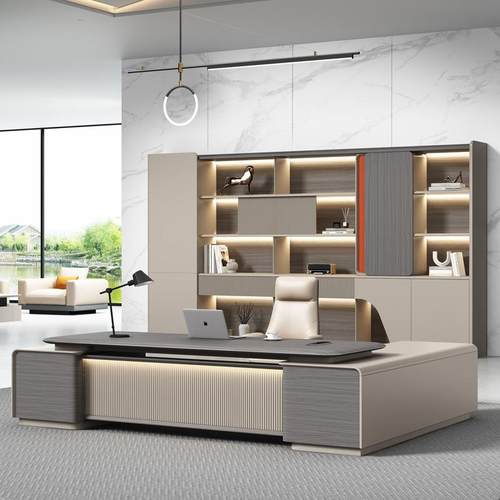 老桌椅董事长VQ001大班台端轻奢高办公室椅组板合总裁总经理办公