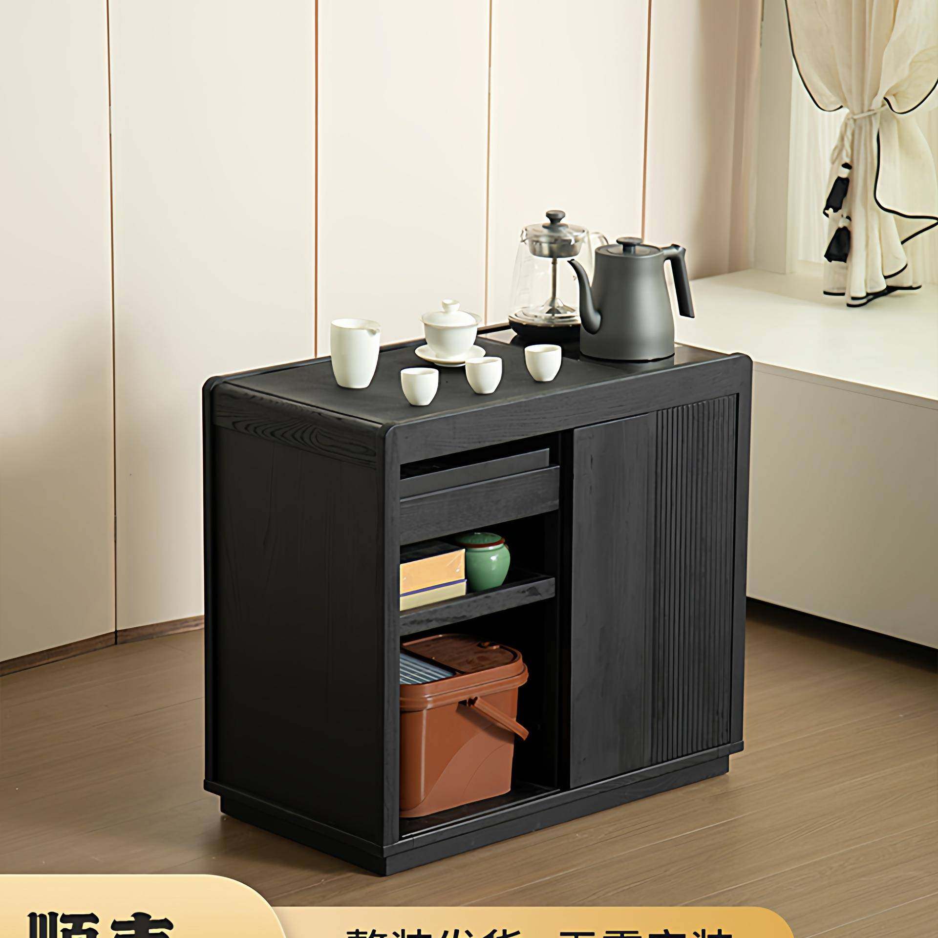 骏马黑实木水柜白蜡木茶茶SYB台移动小茶桌家烧体水壶一用茶边柜,商业/办公家具,茶台/茶桌,淘宝优惠券,粉丝福利购,淘宝优惠卷