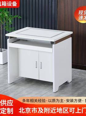 单人翻木厂质撞色Q1转桌位液晶屏升降器单人-BJ-FZ02位电脑桌家