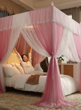 新款蚊帐1w0HEcwAa.5床三门米公主风纹帐开1.8x2m双人家用卧.室宫