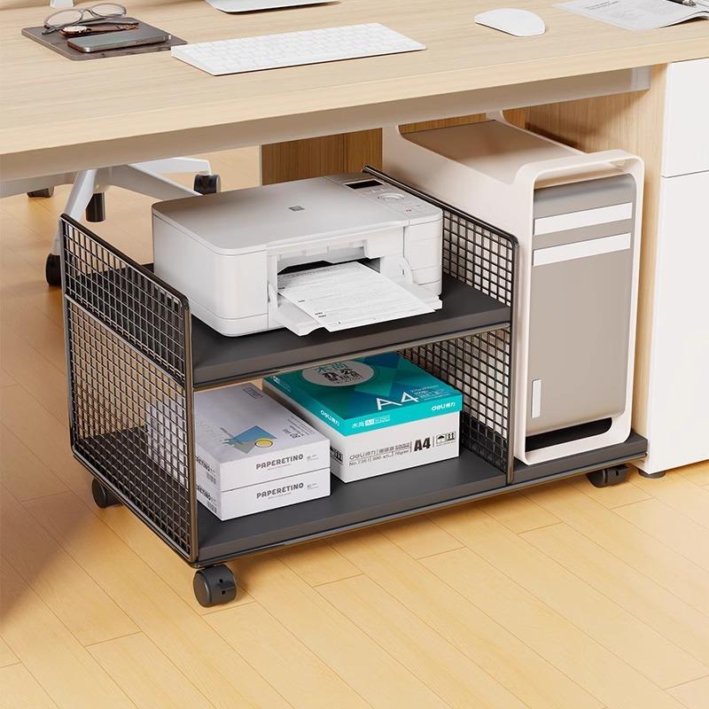 台式电脑下主托架可动滑轮置物架机箱机柜底JLS座移托盘桌打印机